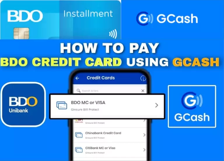 How to Pay Your BDO Credit Card Bills Using GCash