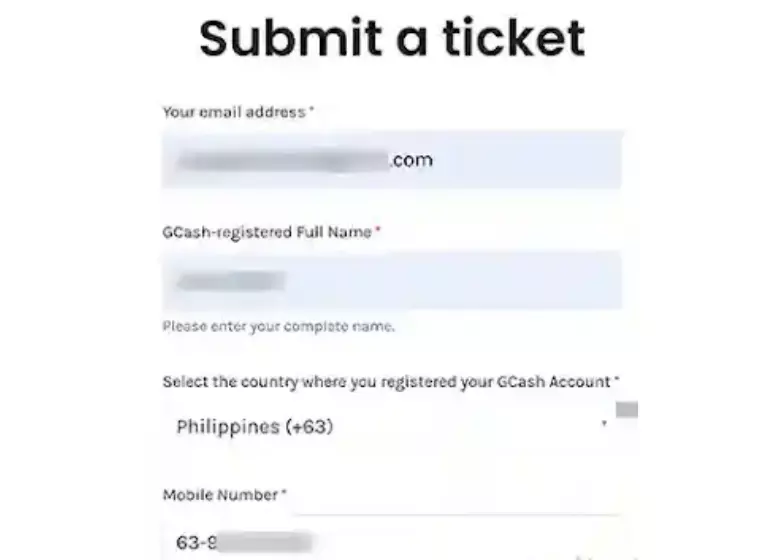 Submit a Ticket to GCash Help Center
