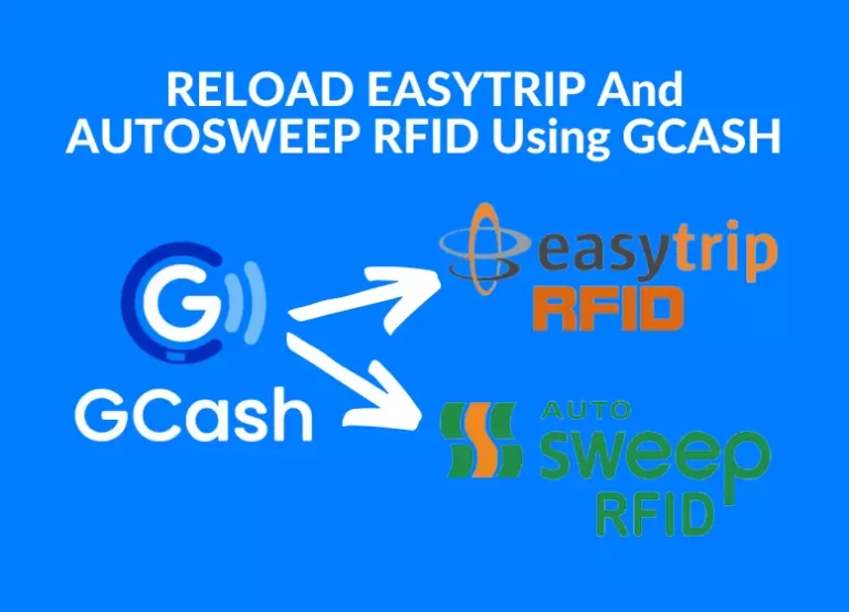HOW TO RELOAD EASYTRIP And AUTOSWEEP RFID Using GCASH