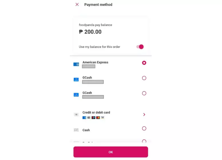 Paying with GCash in Food Delivery Apps