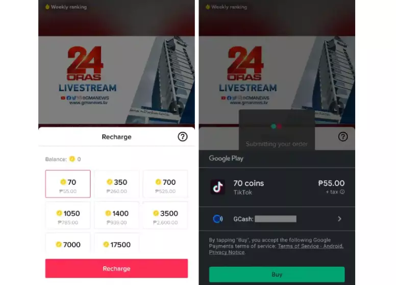 How to Buy Tiktok Live Gifts and Shop using GCash